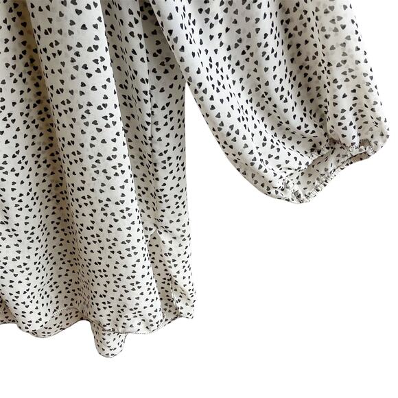 Max Studio Woman Heart Print Chiffon Blouse Size 3X - Picture 8 of 14